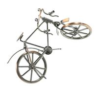 HOUDERCO Adorno de Modelo de Bicicleta Vintage de Hierro Forjado para Escritorio y Hogar, Mini Bicicleta de Simulación Ligera Superficie Delicada y Estilo Único