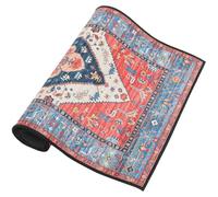HOUDERCO Alfombra Bohemia 50x80 Cm de Poliéster Lavable para Sala de Estar y Dormitorio, Alfombrilla Protectora para Suelo Diseño Vintage y Estilo Étnico