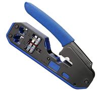 HOUDERCO Alicates de Crimpado Rj45 8p/6p para Conectores Cat6a Cat6 Cat5e Partes de Corte y Crimpado en Acero y Abs para Cable de Par Trenzado