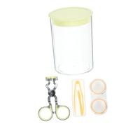 HOUDERCO Aplicador para Lentillas Seguro y Fácil de Usar, Juego de 1 Set Pinzas de Plástico Abs Color Amarillo para Quitar Lentes de Contacto Cómodamente