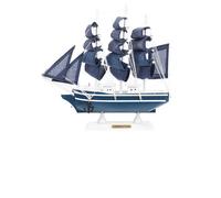 HOUDERCO Barco Decorativo de Madera de 24 CM Diseño Mediterráneo para Decoración del Hogar, Oficina y Espacios de Colección Náutica Varios Estilos