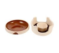 HOUDERCO Cacerola de Cerámica Beige con Quemador para Estofado, Ahorro de Energía y Superficie Esmaltada Suave, Adecuado para Cocinar Sopa y Recetas Clásicas
