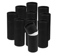 HOUDERCO Caja Cilíndrica de Papel Kraft para Botellas Esenciales de 30ml, Paquete de 10 Piezas, Diseño Rústico y Funcional para Conservar Aroma en Cocina y Despensa