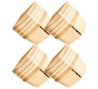 HOUDERCO Caja de Almacenamiento Beige 24 Piezas para Bayas de Madera Diseño Apilable y Transpirable , Adecuado para Conservar Alimentos y Decoración Rústica