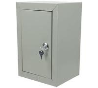 HOUDERCO Caja Eléctrica Exterior 200x300 Mm Gris Claro Caja Metálica Resistente Intemperie para Proyectos Segura y Ventilada Instalación Interior Vertical