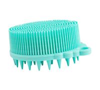 HOUDERCO Cepillo De Baño De Silicona Doble Cara Para Ñiño 1 Unidad Verde Estropajo Para Bebés Masaje Corporal Exfoliante Corporal Para Ducha Diario
