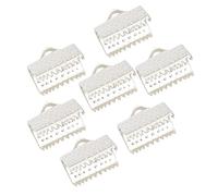 HOUDERCO Cierres Metálicos Accesorios para Hacer Collares y Chokers 100 Piezas de 2,5cm en Plata Abrazaderas Resistentes para Cordones Planos y Encaje