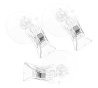 HOUDERCO Clip de Ventosa para Algas 3 Piezas Ventosa de Plástico Resistente para Peceras, Prolonga la Experiencia de Alimentación en Acuarios
