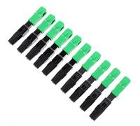 HOUDERCO Conector Rápido de Fibra Óptica Monomodo de 10 Piezas Baja Pérdida de Señal y Sujeción Confiable en Plástico para Equipos de Gestión de Red