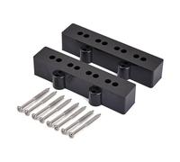 HOUDERCO Cubiertas Negras Ligeras y Resistentes a Manchas de Plástico 2 Piezas Diseño de 8 Agujeros para Pastillas Humbucker de Guitarra Eléctrica
