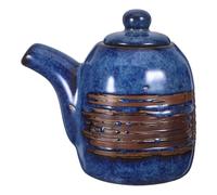 HOUDERCO Dispensador de Salsa de Cerámica Tapa Hermética para Evitar Mezcla de Sabores, Diseño Japonés Elegante, Adecuado para Mesa de Comedor y Uso Profesional
