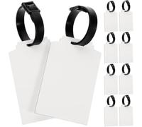 HOUDERCO Etiquetas de Equipaje Fácil Identificación en Blanco 30 Piezas para Sublimación DIY Transferencia Térmica, Tablero de Densidad para Maletas y Bolsos de Viaje en Vacaciones