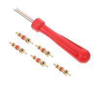 HOUDERCO Herramienta de Reparación de Núcleo de Neumático para Bicicleta y Motocicleta, Plástico y Acero Inoxidable, Elimina Núcleos de Válvula hasta 300 Psi Color Color Aleatorio