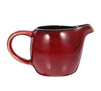 HOUDERCO Jarra para Crema y Salsa de Cerámica Asa Pequeña, Diseño Multiuso para Cocina y Servicio de Café, Capacidad Moderada, Adecuado para Uso Familiar y Restaurantero, Color Rojo