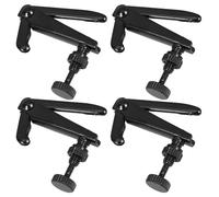 HOUDERCO Juego de 4 Afinadores Finos para Violín 3/4-4/4, Accesorios Negros Gancho para Cuerda, Ajustador de Tono para Uso en Ensayos y Presentaciones