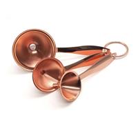 HOUDERCO Juego de Embudos Mini Embutos con Asa de Acero Inoxidable 3 Piezas Multifuncionales para Cocina para Aceite y Agua, Ideales para Restaurantes y Uso Doméstico