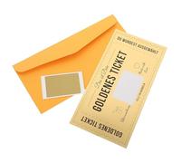 HOUDERCO Juego de Tarjetas Rasca y Gana Divertidas 1 Set en Papel Recubierto Dorado, Resistentes y Personalizables para Oficina y Bar para Regalos Originales