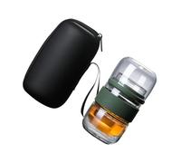 HOUDERCO Juego de Té de Viaje Portátil de Cristal de Borosilicato con Estuche Rígido y Resistente al Calor, Ligero y Compacto para Uso Profesional Casa