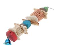 HOUDERCO Juguete Colgante para Loro de Madera Natural Piña, Divertido y Duradero para Masticar en Jaulas de Pájaros, Adecuado para Estimular Mascotas y Enriquecer Su Entorno