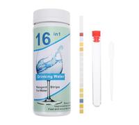 HOUDERCO Kit de 50 Tiras Reactivas para Pruebas de Calidad del Agua Potable, Gotero y Tubo de Ensayo, para Análisis Rápido Hogar y Comprobación de Agua de Piscina, Fácil Uso y Resultados