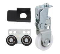 HOUDERCO Kit de ruedas para puerta corredera de armario en acero inoxidable, resistente al desgaste y silencioso, incluye 1 juego, ideal para puertas correderas y guías superiores e