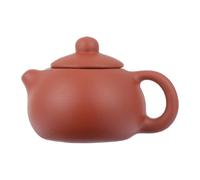 HOUDERCO Mini Tetera de Cerámica Roja para Decoración del Hogar y Té Tarde, Diseño Delicado y Estilo Retro Bien Elaborado para Oficina