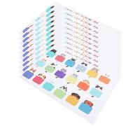 HOUDERCO Pegatinas animales infantiles con nombre, papel autoadhesivo fácil de usar, 10 hojas con 18 piezas, para botellas y materiales escolares en aprendizaje