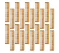 HOUDERCO Peines portátiles de madera marrón 12 piezas para peinar cabello y barba, diseño natural, tamaño 13,5 x 3 x 0,6 cm, ideales para viajes de negocios y espacios públicos, para