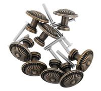 HOUDERCO Perillas de Gabinete Redondas de Zinc Vintage Motivos, 8 Piezas Tornillos Incluidos, para Muebles de Tocador y Espacios de Oficina