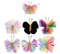 HOUDERCO Pinzas Cabello Creativas en Forma de Mariposa, 7 Piezas Ligeras y Resistentes de Aleación y Flannel para Uso Diario y Fiestas de Cumpleaños Varios estilos