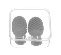 HOUDERCO Protectores de Silicona para Baquetas 7A y 5A, Set de 2 Unidades en Gris Oscuro, Tapas Amortiguadoras para Práctica Silenciosa en Estudio y Ensayos