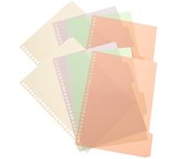 HOUDERCO Separadores de Cuaderno de Borrador 10 Piezas Divisores Plásticos Finos para Material Escolar y Archivadores Personales