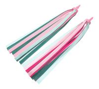 HOUDERCO Serpentinas para Manillar de Bicicleta y Borlas de Agarre en Colores Variados para Niñas, Accesorios para Bicicletas Infantiles y Patinetes, Fácil Instalación