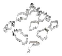 HOUDERCO Set de 9 Moldes para Galletas Formas de Animales Marinos en Acero Inoxidable, Fácil Desmoldeo y Apto para Hacer Huevos y Frituras Rápidas