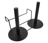 HOUDERCO Soporte para Bolsas de Plástico Resistente de Acero Inoxidable, Dispensador Doble Cabeza Colgante Adecuado para Comercios Minoristas y Montaje Fácil en Pared