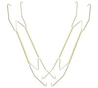 HOUDERCO Soportes para Platos Decorativos de Pared Dorados, 2 Piezas, Aleación de Cobre Estructura de Resorte, Instalación Fácil y Diseño Invisible para Exhibición Hogar