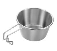 HOUDERCO Tazón Capacidad 200 Ml de Camping de Acero Inoxidable 304, Portátil y Multifuncional Ligero y Compacto para Mezclar y Hervir Agua para Actividades al Aire Libre