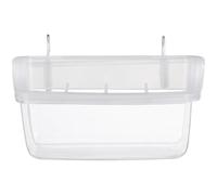 HOUDERCO Tazón de Comida para Jaula de Pájaros de Plástico Reutilizable y Fácil de Limpiar, Dispensador de Alimentos Adecuado para Aves y Palomas en Jaulas