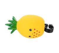 HOUDERCO Timbre de Silicona de Infantil de Piña Forma Bicicleta Amarillo Potente y Diseño Amigable en Adultos Actividades Deportivas al Aire Libre