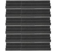 HOUDERCO Trampas de Graves Panel Absorbente de Sonido 12 Piezas Espuma Ignífuga Negra para Aislamiento Acústico en Salas de Escucha y Estudio Profesional 7,5X7,5X30 CM