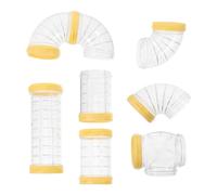 HOUDERCO Túneles para Hámster y Tubos para Jaula Conexión Fácil, Accesorios para Jaulas Exteriores y Laberintos DIY para Roedores Pequeños