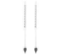 HOUDERCO Vidrio para Medición de Densidad 1.0-2.0 Escala Baume 0-70, Medidor de Concentración de Líquidos 2 Piezas, Vino y Jarabe de Arce