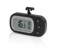 Houdian Termómetro digital para frigorífico, termómetro, función de grabación máxima/mínima, termómetro impermeable para frigorífico/congelador (negro)