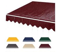 HOUKOIKBUG Lona De Repuesto para Toldo Exterior 5x4m 4x3m Tela De Repuesto para Toldos Retráctil, Toldo De Recambio para Restaurante, Tiendas, Balcón(Red,10x8ft/300x250cm)