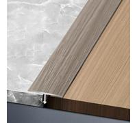 HOUKOIKBUG Perfil de transición de Aluminio, Perfil en T de transición, listón para umbral de Puerta para conectar Suelos y Cubrir Huecos Entre losetas o laminados(Gray,15mm/3/5in)