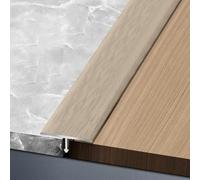 HOUKOIKBUG Perfil de transición de Aluminio, Perfil en T de transición, listón para umbral de Puerta para conectar Suelos y Cubrir Huecos Entre losetas o laminados(Light Gray,33mm/1 3/10in)