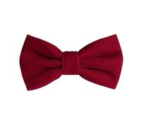 HOULIFE Pajarita de terciopelo para hombre - Pajarita ajustable preatada, pajaritas de mariposa de color sólido para novio, boda, fiesta, formal, con caja de regalo, granate, 12x7cm