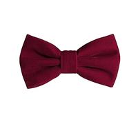 HOULIFE Pajarita para hombre - Pajarita ajustable de terciopelo preatada pajarita de un solo color con mariposas para novio boda formal con caja de regalo, granate, 12x7cm