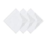 Houlife Pañuelo para mujer - Pañuelos pequeños para mujer, color blanco sólido, 100% algodón peinado de los años 60 para mujer, para fiesta de boda, 3/6 piezas, 35 x 35 cm, Blanco 1, 80