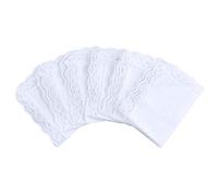 HOULIFE Pañuelos 100% algodón 60S para mujer, suaves, sólidos, blancos, de encaje, para boda, fiesta, bricolaje, 6/12 piezas, 10 x 10/25 x 25 cm, Blanco 6, 10x10"/25x25cm - 6 Pieces